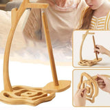 Maxbell Bamboo Yarn Holder Stable Yarn Balls Stand for Beginners DIY Crafts Knitting