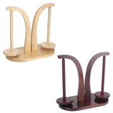 Maxbell Yarn Ball Holder Mother Gift Rotatable Double Spindles Portable Thread Stand Wood Color