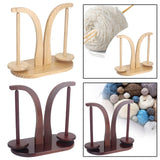 Maxbell Yarn Ball Holder Mother Gift Rotatable Double Spindles Portable Thread Stand Wood Color