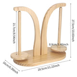 Maxbell Yarn Ball Holder Mother Gift Rotatable Double Spindles Portable Thread Stand Wood Color