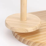Maxbell Yarn Ball Holder Mother Gift Rotatable Double Spindles Portable Thread Stand Wood Color