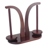 Maxbell Yarn Ball Holder Mother Gift Rotatable Double Spindles Portable Thread Stand Dark Brown