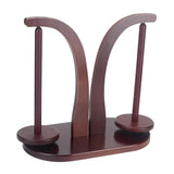Maxbell Yarn Ball Holder Mother Gift Rotatable Double Spindles Portable Thread Stand Dark Brown