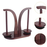 Maxbell Yarn Ball Holder Mother Gift Rotatable Double Spindles Portable Thread Stand Dark Brown