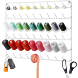 Maxbell Thread Holder Wall Mounted Portable Stable Spool Holder for Tailors Quilting White