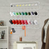 Maxbell Thread Holder Wall Mounted Portable Stable Spool Holder for Tailors Quilting White