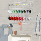 Maxbell Thread Holder Wall Mounted Portable Stable Spool Holder for Tailors Quilting White