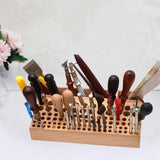 Maxbell Leather Craft Tool Rack Wooden DIY Leathercraft Stand Holder for
