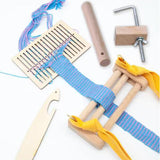 Maxbell Weaving Loom Kit for Bracelet Warp Frame Camera Strap Beech Wood Table Clamp