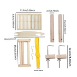 Maxbell Weaving Loom Kit for Bracelet Warp Frame Camera Strap Beech Wood Table Clamp