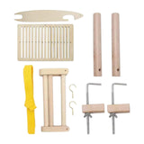 Maxbell Weaving Loom Kit for Bracelet Warp Frame Camera Strap Beech Wood Table Clamp