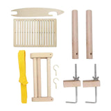 Maxbell Weaving Loom Kit for Bracelet Warp Frame Camera Strap Beech Wood Table Clamp