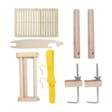 Maxbell Weaving Loom Kit for Bracelet Warp Frame Camera Strap Beech Wood Table Clamp