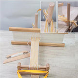 Maxbell Weaving Loom Kit for Bracelet Warp Frame Camera Strap Beech Wood Table Clamp