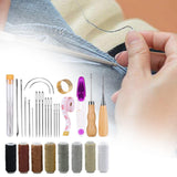 Maxbell Leather Sewing Wax Thread Leather Sewing Kit for Adults Beginners Upholstery
