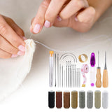 Maxbell Leather Sewing Wax Thread Leather Sewing Kit for Adults Beginners Upholstery