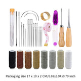 Maxbell Leather Sewing Wax Thread Leather Sewing Kit for Adults Beginners Upholstery