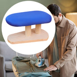 Maxbell Mini Ironing Board Compact with Wood Base for Craft Rooms Household Handling Blue 29cmx18cmx15cm
