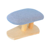 Maxbell Mini Ironing Board Compact with Wood Base for Craft Rooms Household Handling Gray 29cmx18cmx15cm