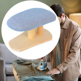 Maxbell Mini Ironing Board Compact with Wood Base for Craft Rooms Household Handling Gray 29cmx18cmx15cm