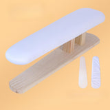 Maxbell Mini Ironing Board Compact with Wood Base for Craft Rooms Household Handling White 57cmx13cmx16cm