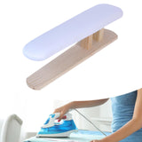 Maxbell Mini Ironing Board Compact with Wood Base for Craft Rooms Household Handling White 57cmx13cmx16cm