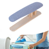 Maxbell Mini Ironing Board Compact with Wood Base for Craft Rooms Household Handling Gray 57cmx13cmx16cm