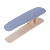 Maxbell Mini Ironing Board Compact with Wood Base for Craft Rooms Household Handling Gray 57cmx13cmx16cm