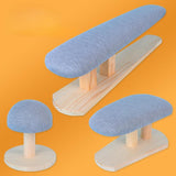 Maxbell Mini Ironing Board Compact with Wood Base for Craft Rooms Household Handling Gray 57cmx13cmx16cm