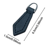 Maxbell PU Leather Zipper Pull Decorative Zipper Pull Tab for Zipper Repair Zip Pull Black