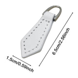 Maxbell PU Leather Zipper Pull Decorative Zipper Pull Tab for Zipper Repair Zip Pull White