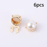 Maxbell 6Pcs Button Covers Trendy Cufflinks for Formal Ceremony Valentines Day Gifts Gold