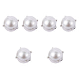 Maxbell 6Pcs Button Covers Trendy Cufflinks for Formal Ceremony Valentines Day Gifts Silver