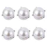 Maxbell 6Pcs Button Covers Trendy Cufflinks for Formal Ceremony Valentines Day Gifts Silver