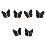Maxbell 6x Butterfly Button Covers Clothing Accessories for Graduation Gifts Wedding Black