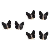 Maxbell 6x Butterfly Button Covers Clothing Accessories for Graduation Gifts Wedding Black