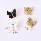 Maxbell 6x Butterfly Button Covers Clothing Accessories for Graduation Gifts Wedding Black