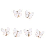 Maxbell 6x Butterfly Button Covers Clothing Accessories for Graduation Gifts Wedding White