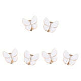 Maxbell 6x Butterfly Button Covers Clothing Accessories for Graduation Gifts Wedding White