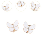 Maxbell 6x Butterfly Button Covers Clothing Accessories for Graduation Gifts Wedding White
