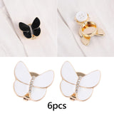 Maxbell 6x Butterfly Button Covers Clothing Accessories for Graduation Gifts Wedding White