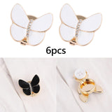 Maxbell 6x Butterfly Button Covers Clothing Accessories for Graduation Gifts Wedding White