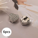 Maxbell 6x Women Cufflinks 18mm Women's Jewelry for Birthday Anniversary Formal Wear Silver