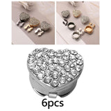 Maxbell 6x Women Cufflinks 18mm Women's Jewelry for Birthday Anniversary Formal Wear Silver