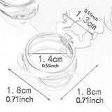 Maxbell 6x Women Cufflinks 18mm Women's Jewelry for Birthday Anniversary Formal Wear Silver