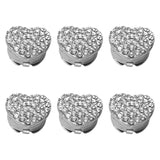 Maxbell 6x Women Cufflinks 18mm Women's Jewelry for Birthday Anniversary Formal Wear Silver