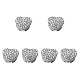 Maxbell 6x Women Cufflinks 18mm Women's Jewelry for Birthday Anniversary Formal Wear Silver