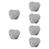 Maxbell 6x Women Cufflinks 18mm Women's Jewelry for Birthday Anniversary Formal Wear Silver