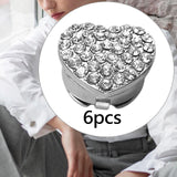 Maxbell 6x Women Cufflinks 18mm Women's Jewelry for Birthday Anniversary Formal Wear Silver