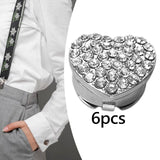 Maxbell 6x Women Cufflinks 18mm Women's Jewelry for Birthday Anniversary Formal Wear Silver